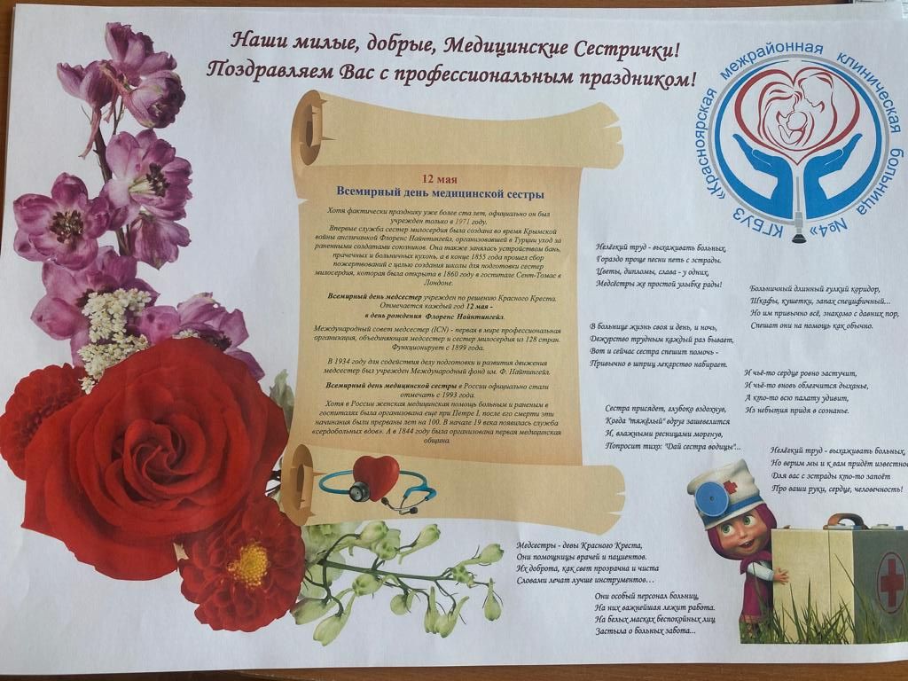 Поздравляем с днем медицинской сестры! 